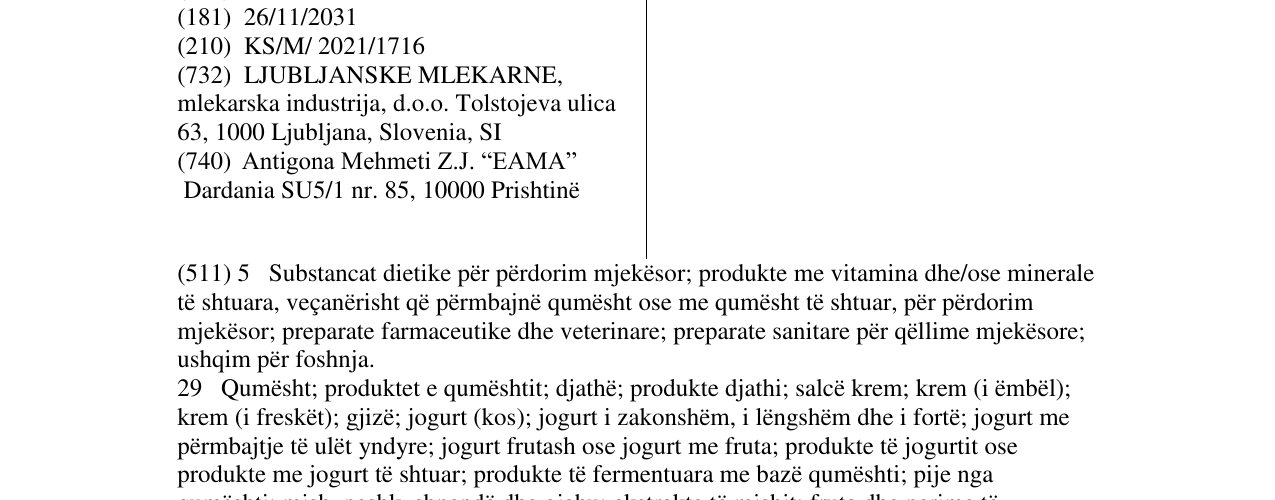 Zëri i markës ALPSKO në buletin