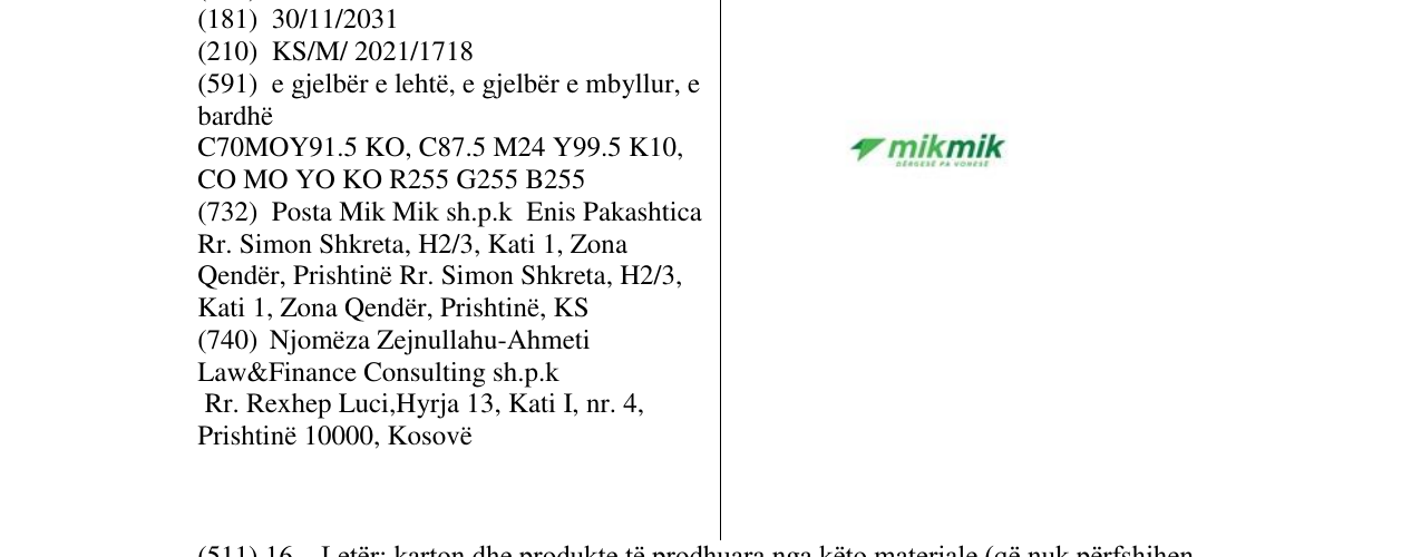 Zëri i markës Markë figurative në buletin
