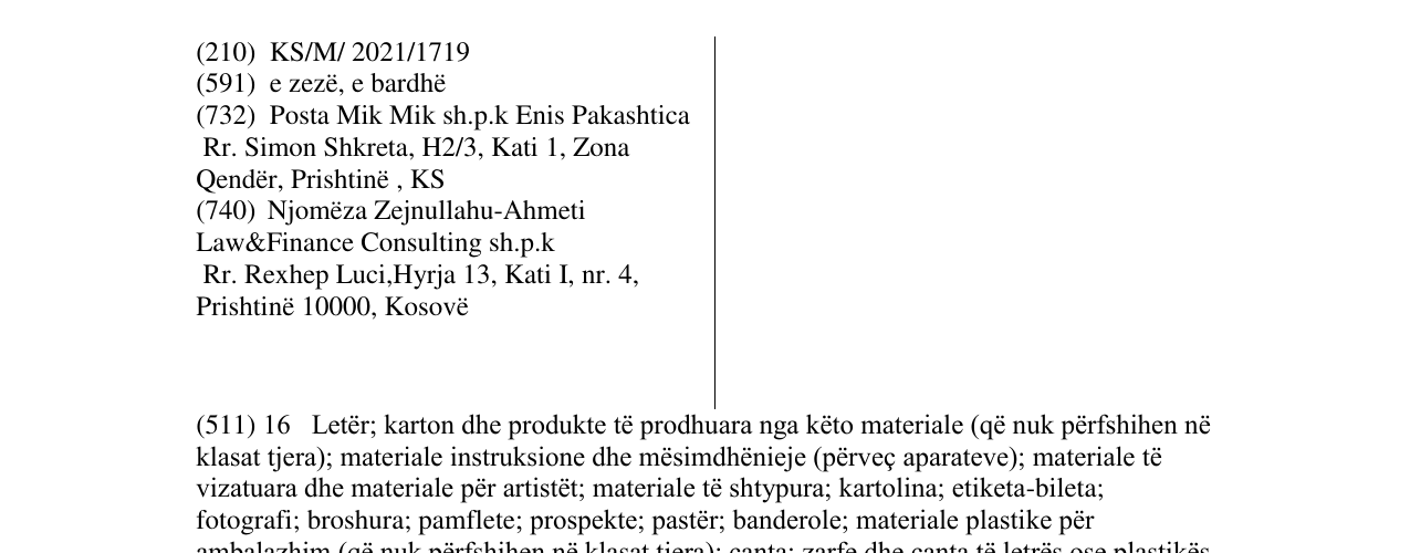 Zëri i markës mik mik në buletin