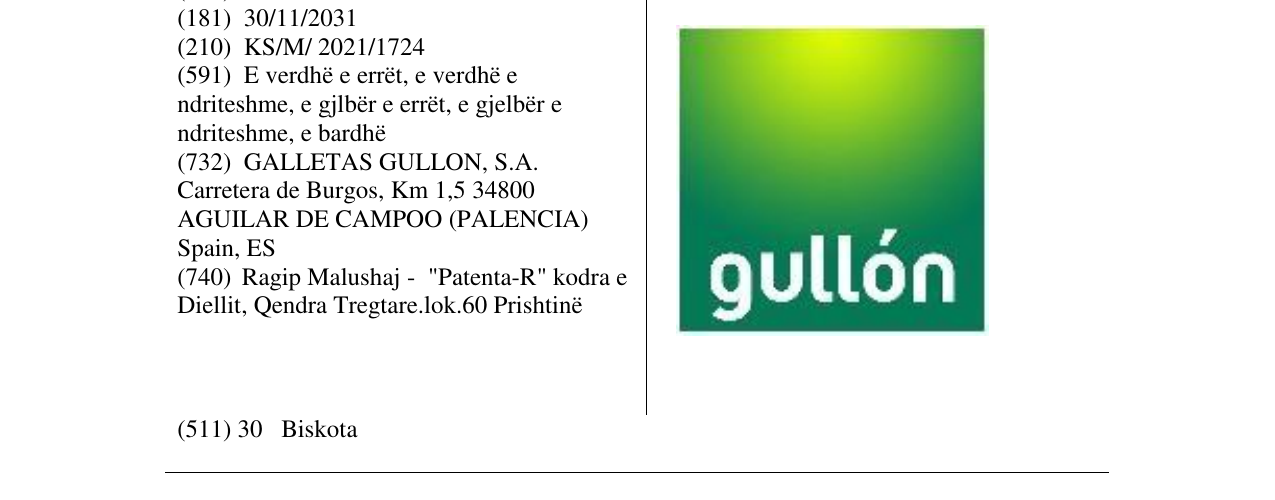 Zëri i markës Markë figurative në buletin
