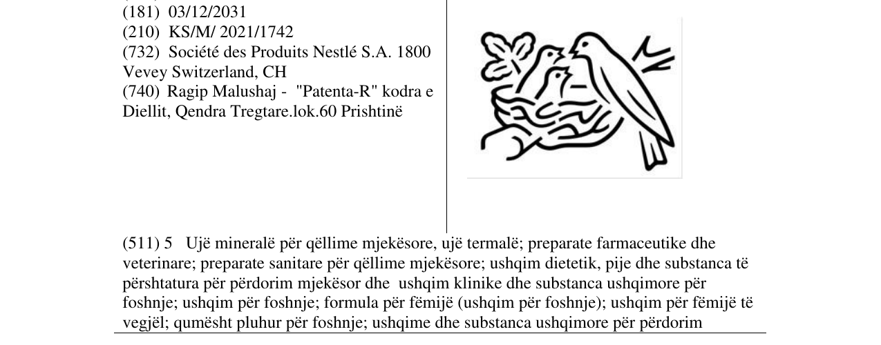 Zëri i markës Markë figurative në buletin