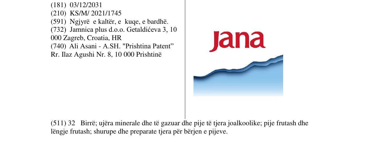 Zëri i markës jana në buletin