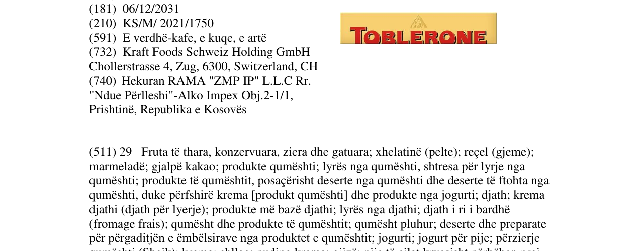 Zëri i markës Markë figurative në buletin