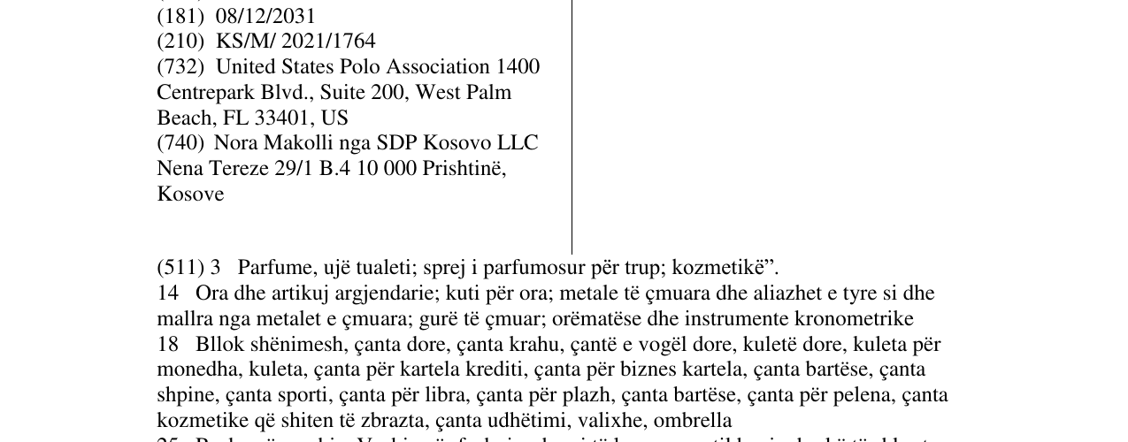 Zëri i markës USPA në buletin