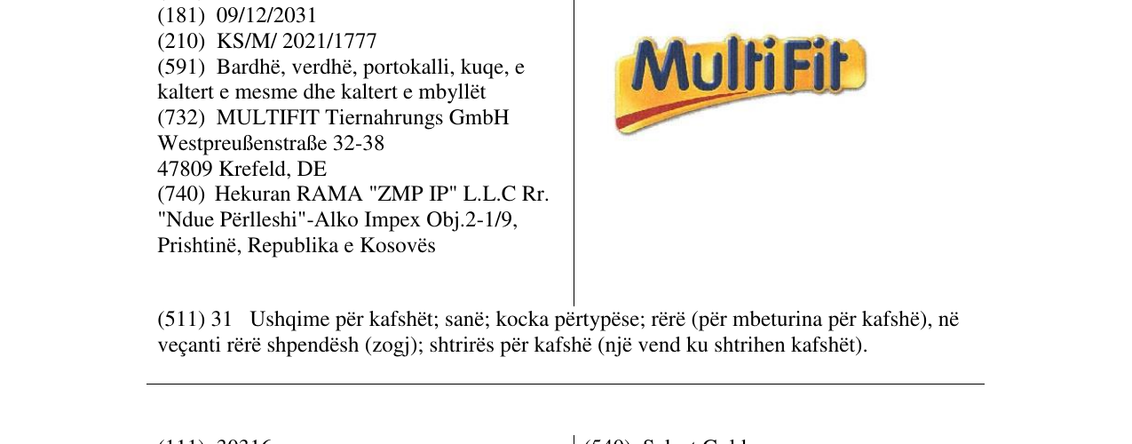 Zëri i markës Markë figurative në buletin