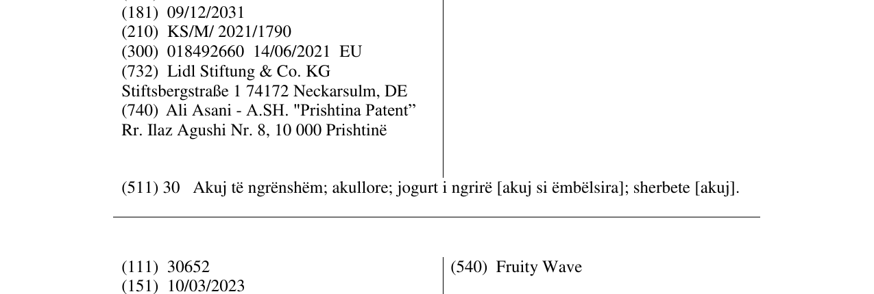 Zëri i markës Red Reef në buletin