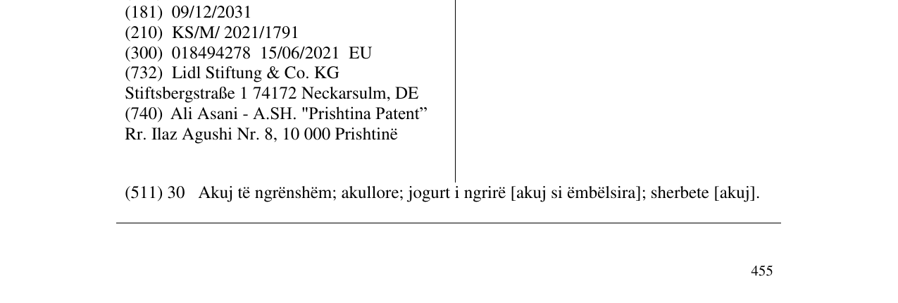 Zëri i markës Fruity Wave në buletin