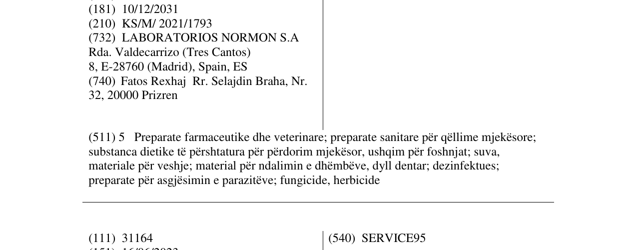 Zëri i markës NORMOCARE në buletin