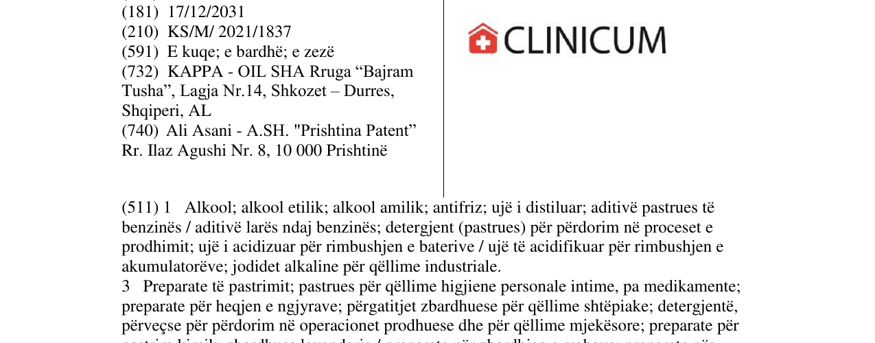 Zëri i markës CLINIKUM në buletin