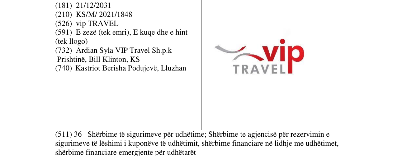 Zëri i markës VIP Travel në buletin