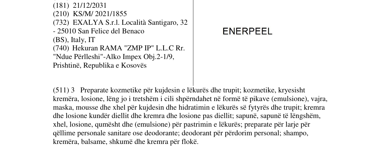 Zëri i markës Markë figurative në buletin