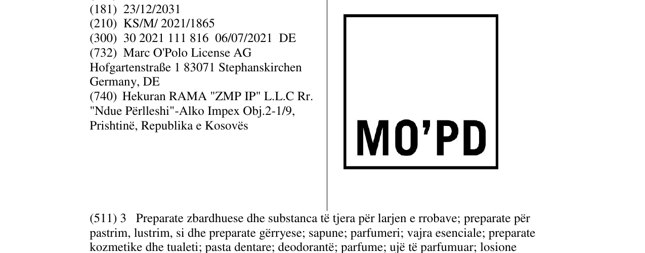 Zëri i markës Markë figurative në buletin