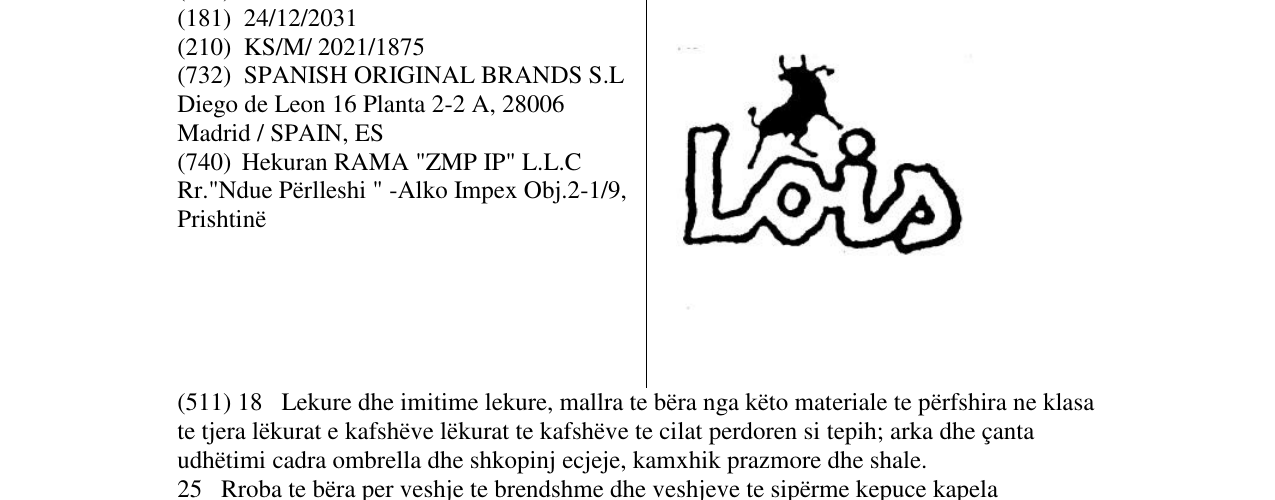 Zëri i markës Markë figurative në buletin