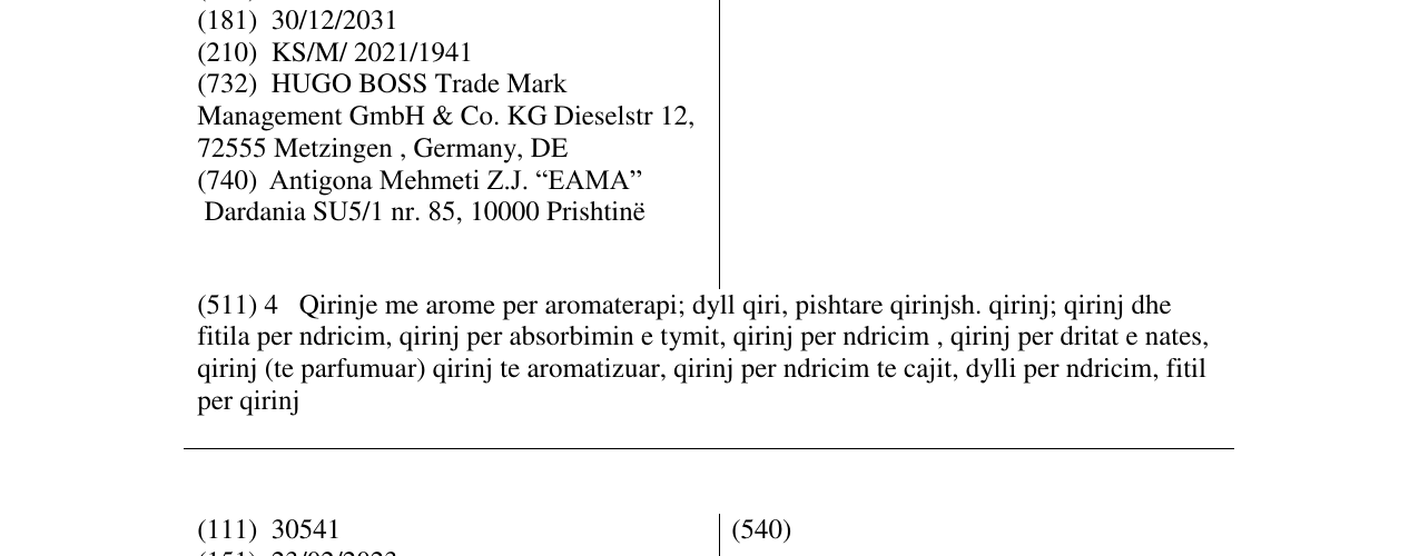 Zëri i markës BOSS në buletin