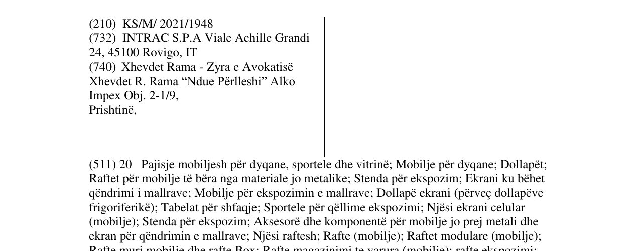 Zëri i markës INTRAC në buletin