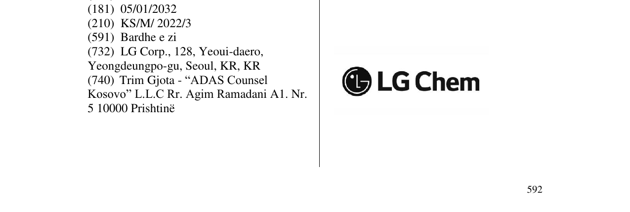 Zëri i markës LG Chem në buletin