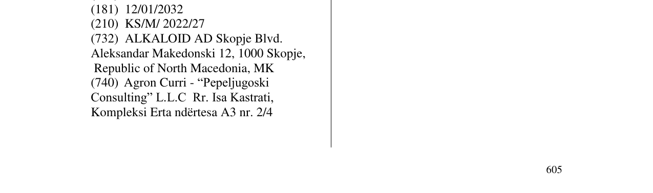 Zëri i markës NELDION në buletin