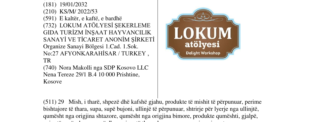 Zëri i markës LOKUM atolyesi në buletin