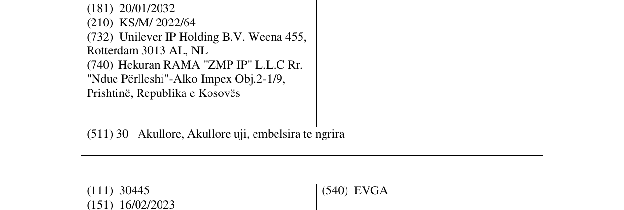 Zëri i markës TWISTER në buletin