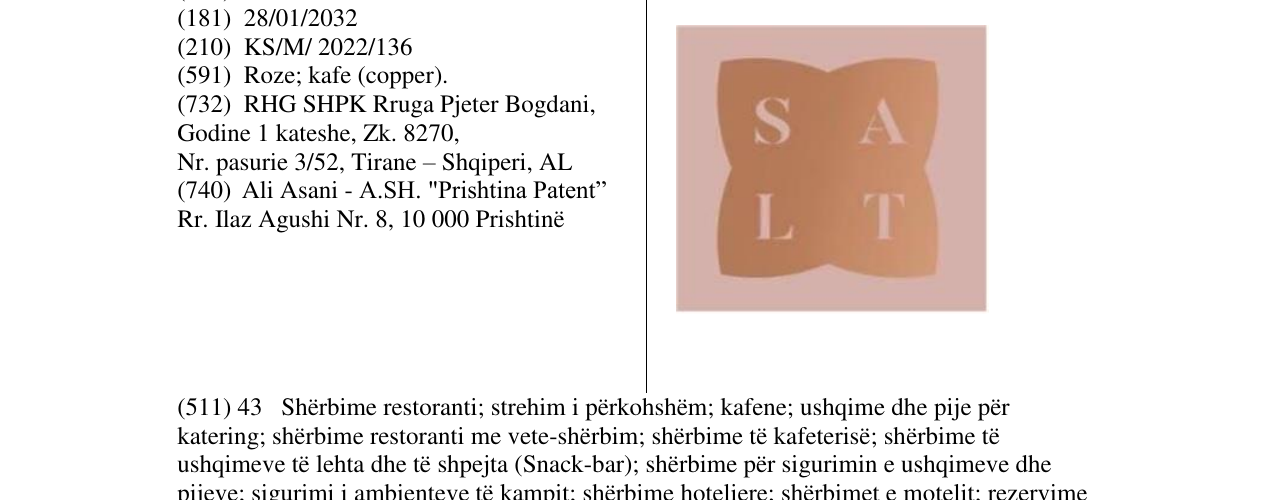 Zëri i markës SALT në buletin