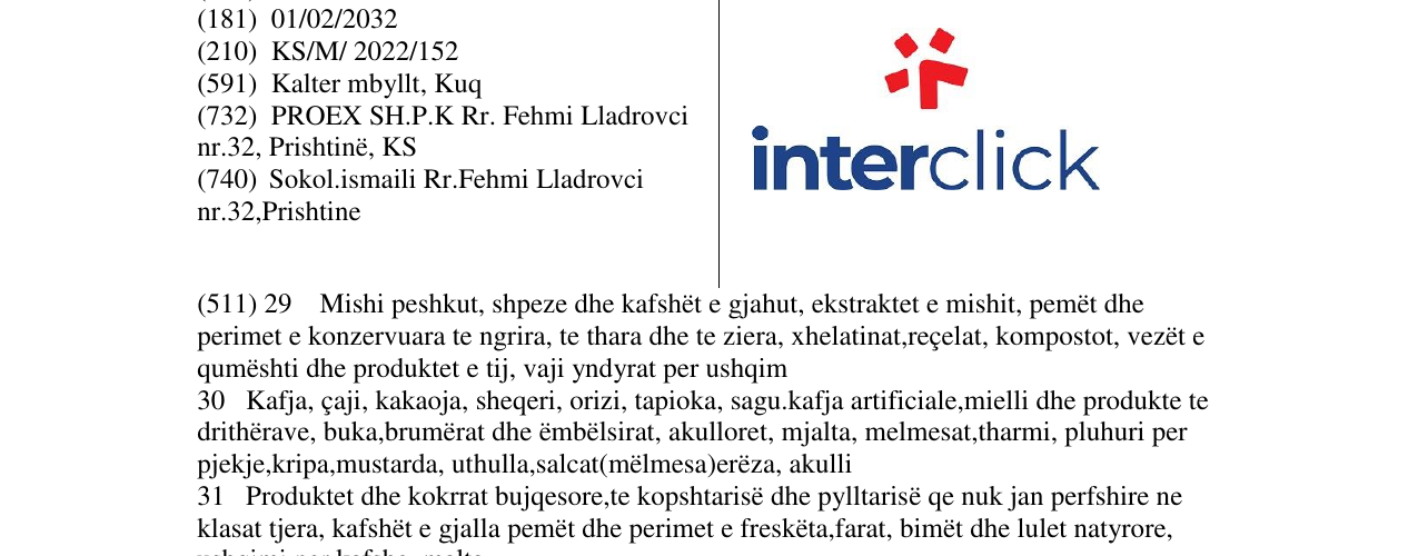 Zëri i markës interclick në buletin