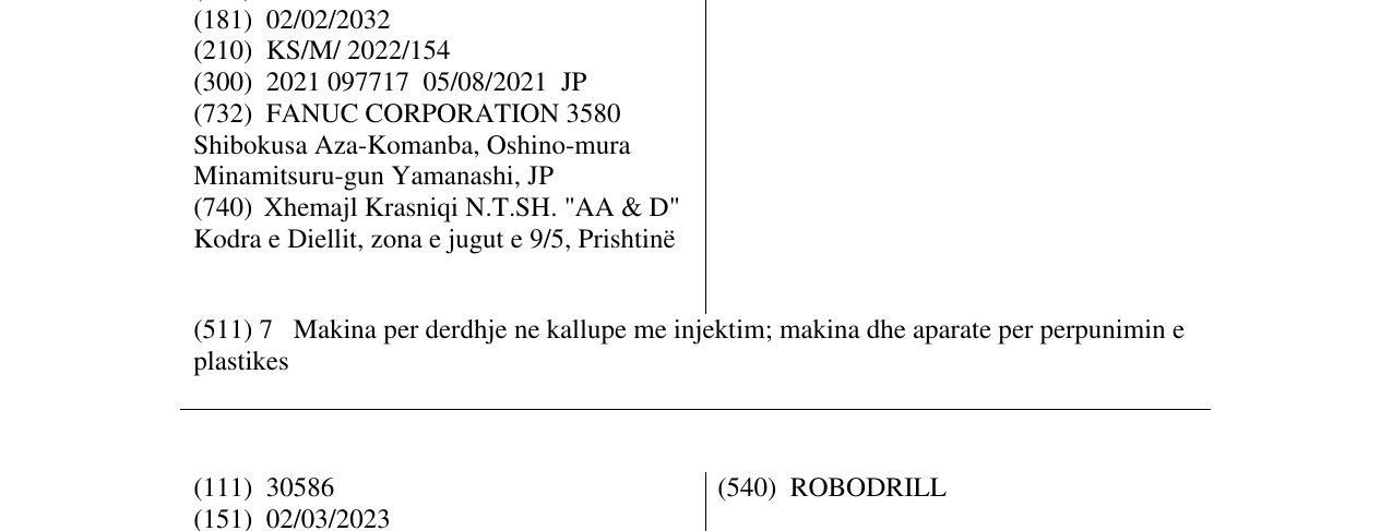 Zëri i markës ROBOSHOT në buletin