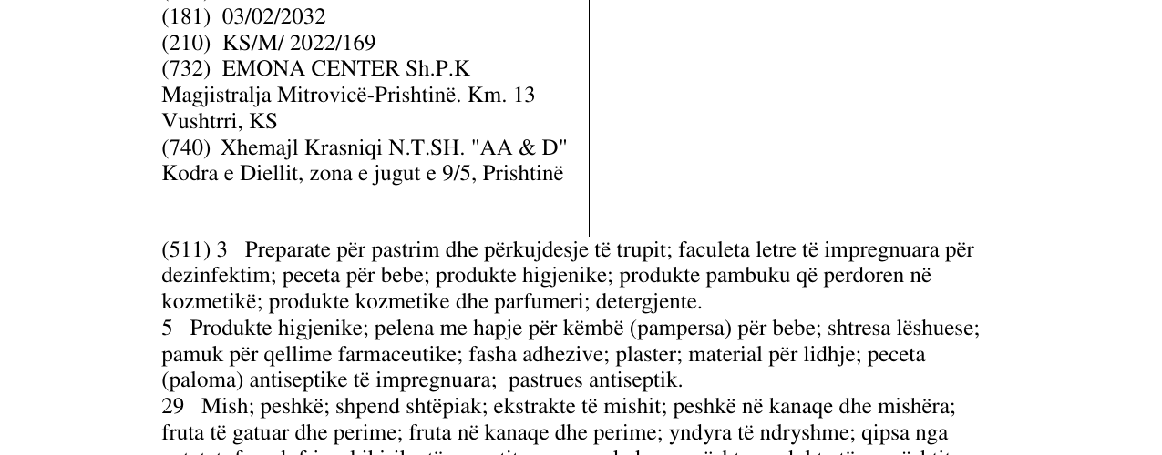Zëri i markës IDEAL FOODS në buletin