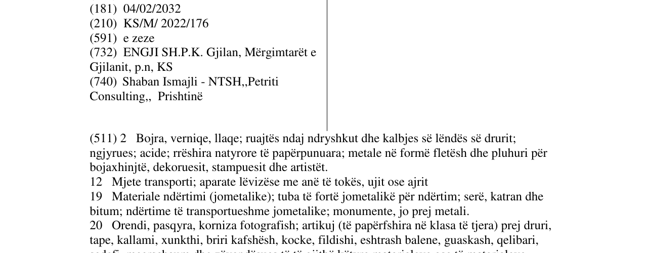 Zëri i markës ENGJI në buletin