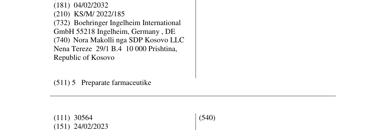 Zëri i markës SPEVCAY në buletin