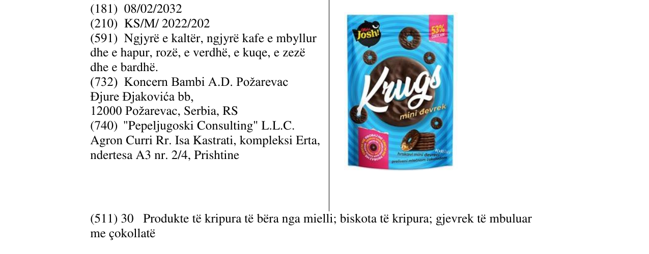 Zëri i markës Kruqs në buletin