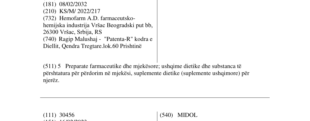 Zëri i markës BULACOL në buletin