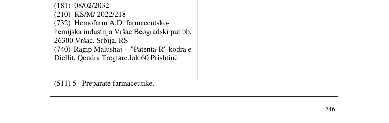 Zëri i markës MIDOL në buletin