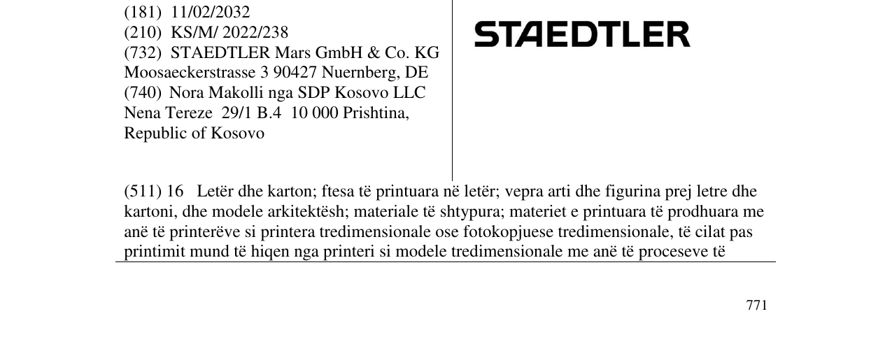 Zëri i markës STAEDTLER në buletin
