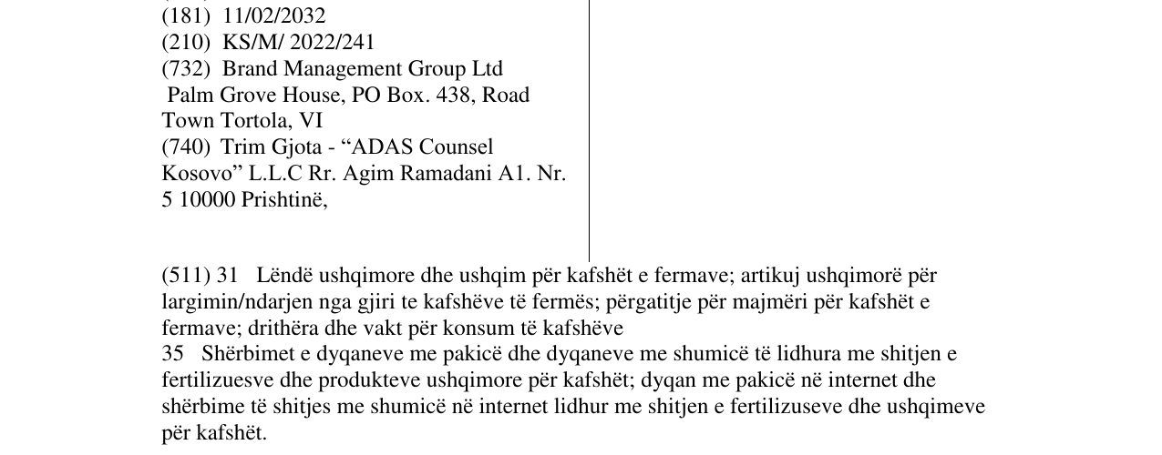 Zëri i markës GO FOOD në buletin