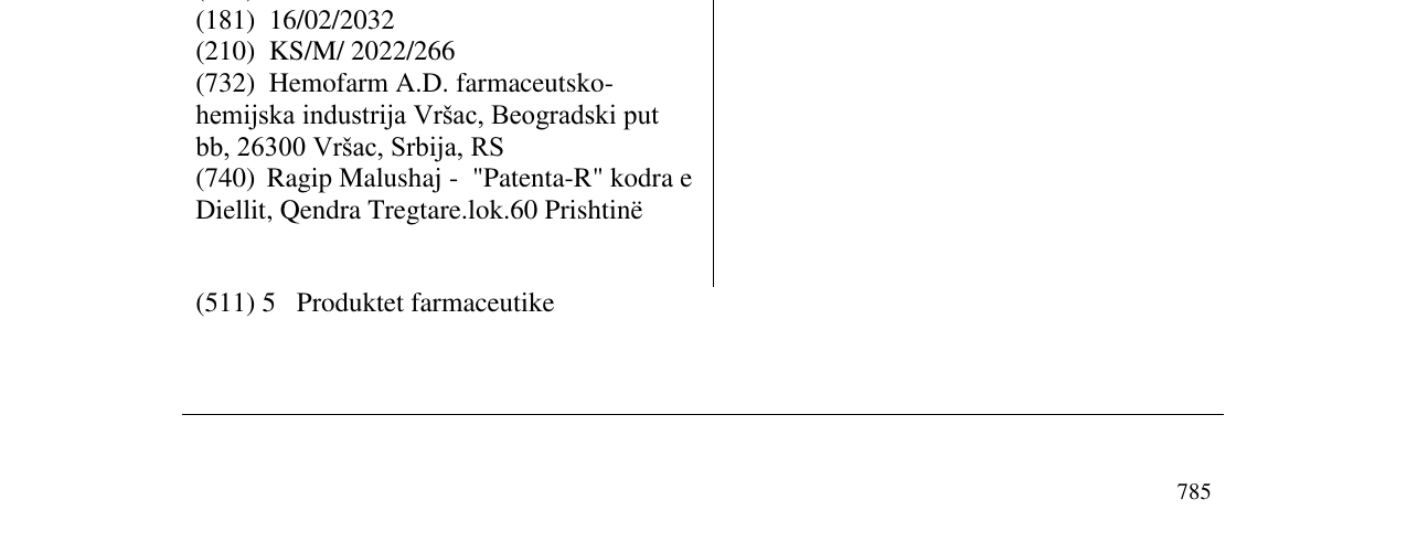 Zëri i markës KOMGAR në buletin