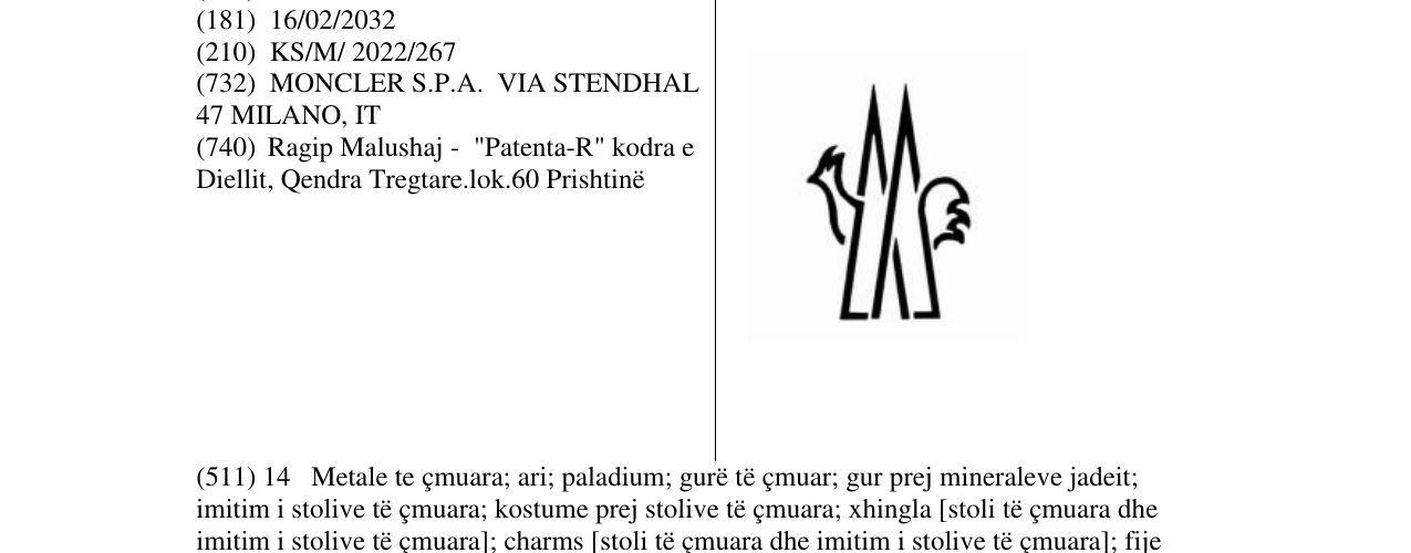Zëri i markës Markë figurative në buletin
