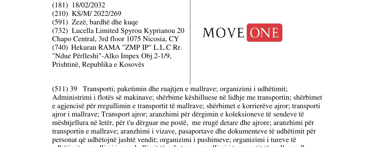 Zëri i markës move one në buletin