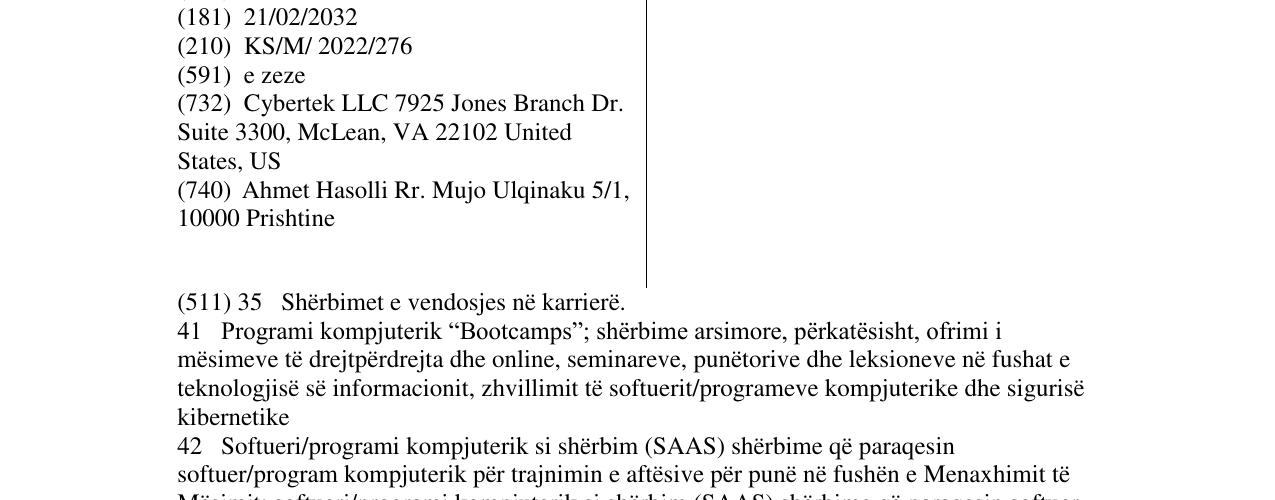Zëri i markës CYDEO në buletin
