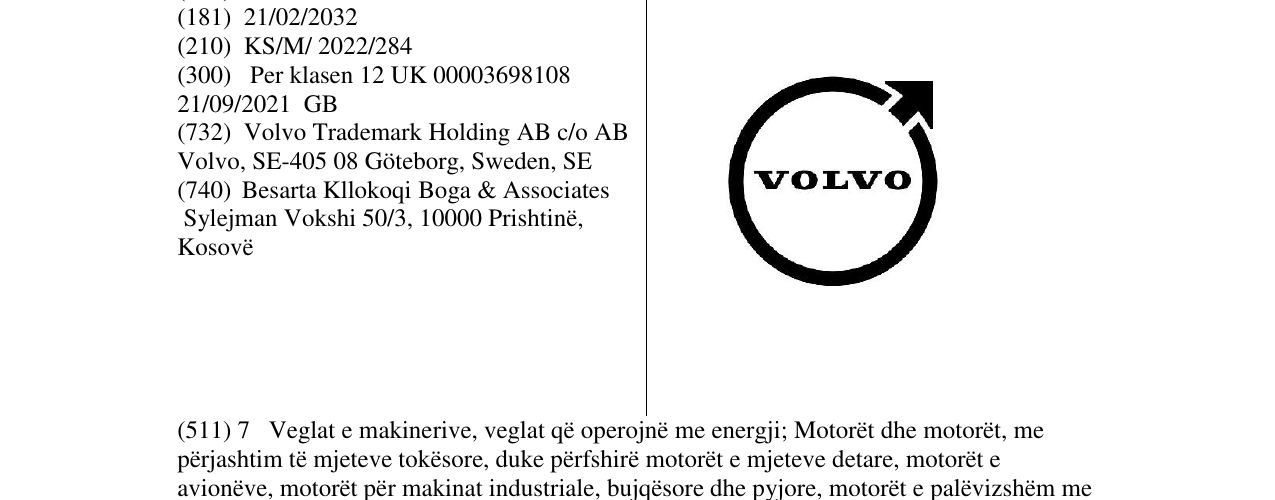 Zëri i markës VOLVO në buletin