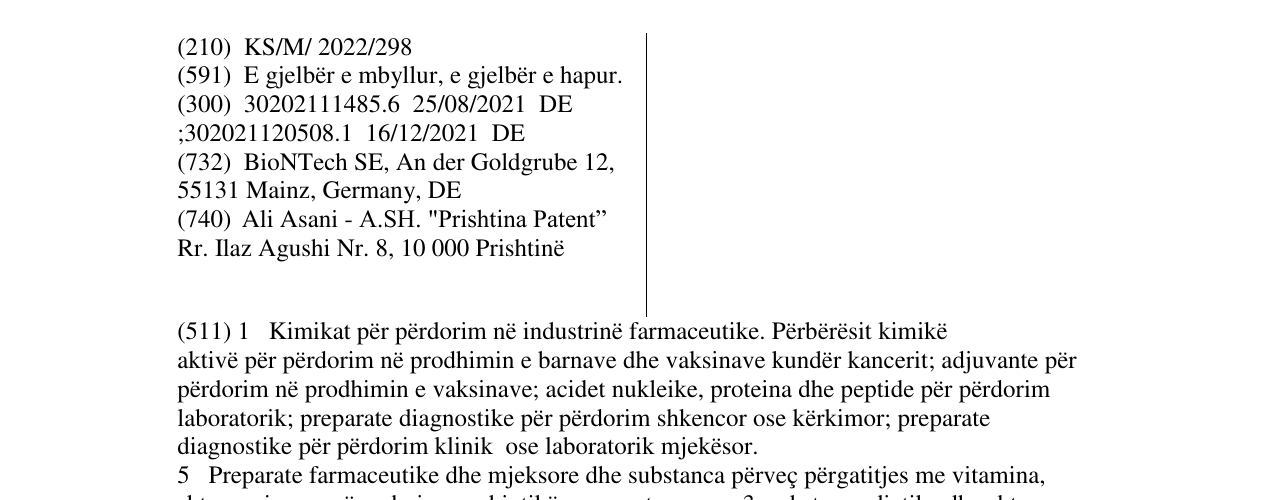 Zëri i markës BIONTECH në buletin
