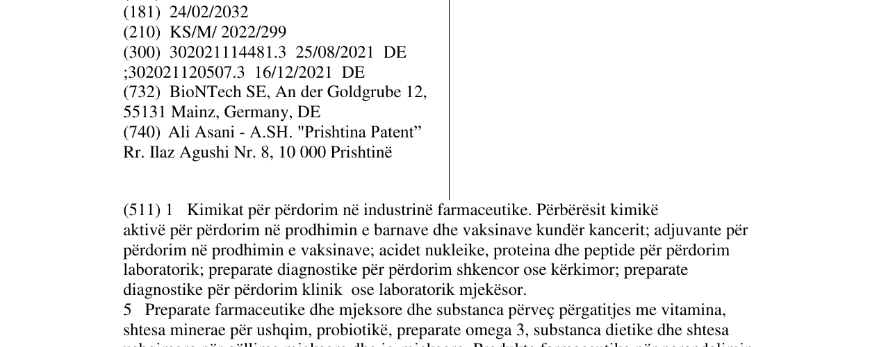 Zëri i markës BioNTech në buletin