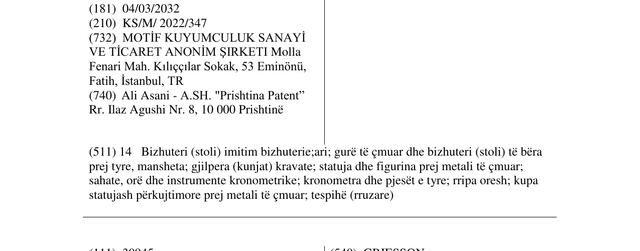 Zëri i markës ROBERTO BRAVO në buletin