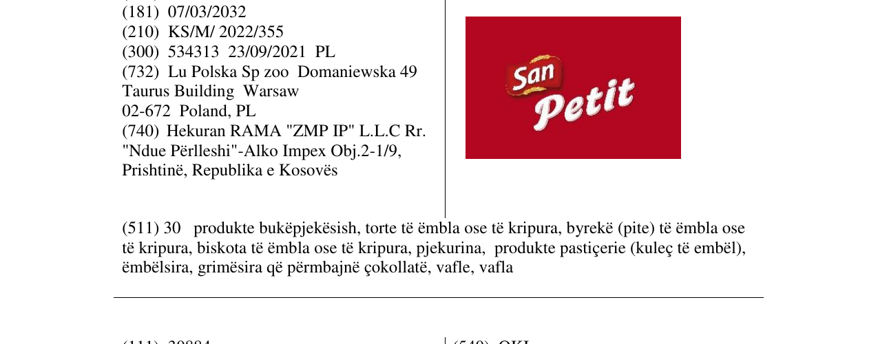 Zëri i markës san petit në buletin