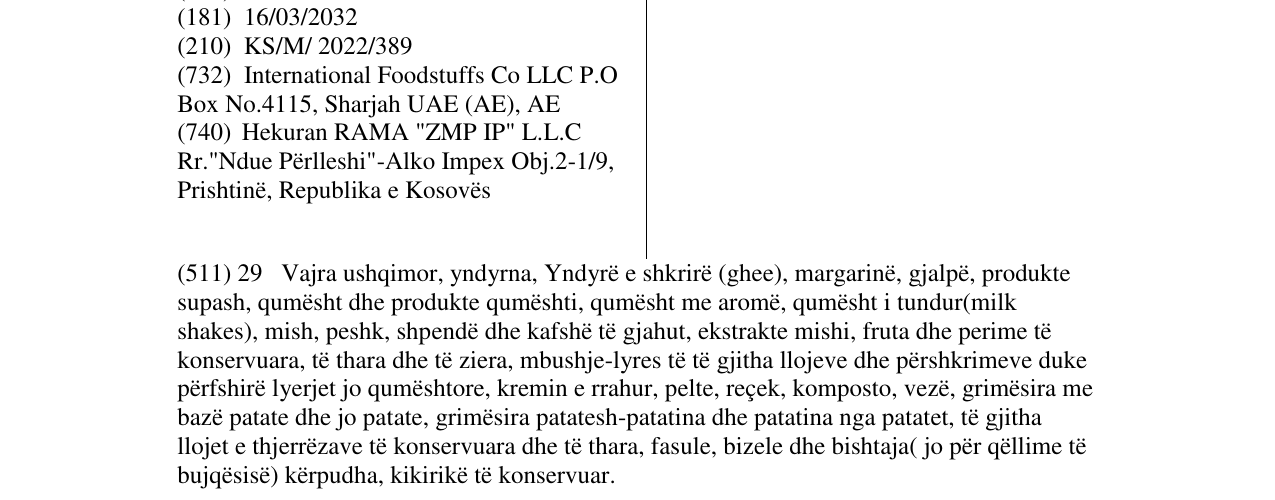 Zëri i markës CONSERVE në buletin