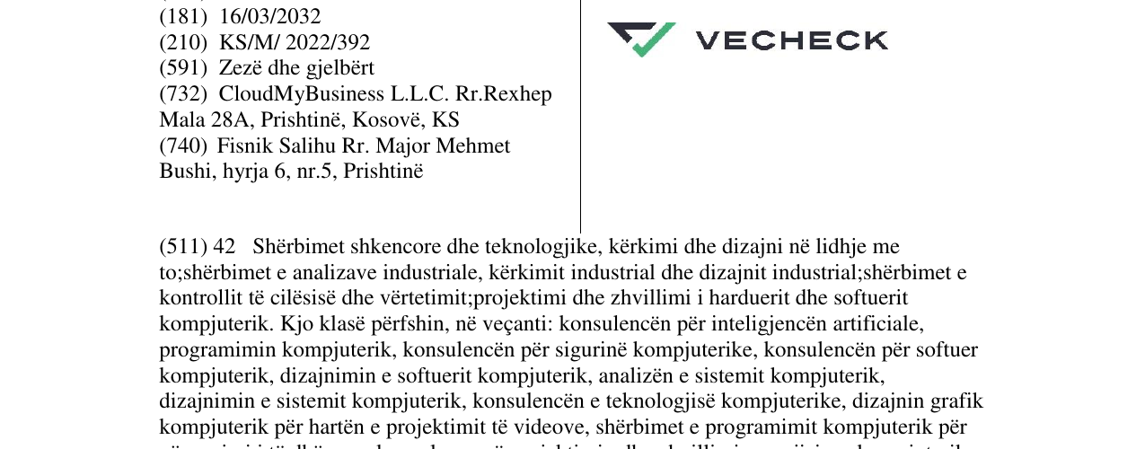 Zëri i markës vecheck në buletin