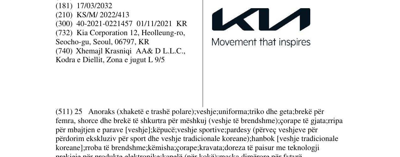 Zëri i markës KIA në buletin