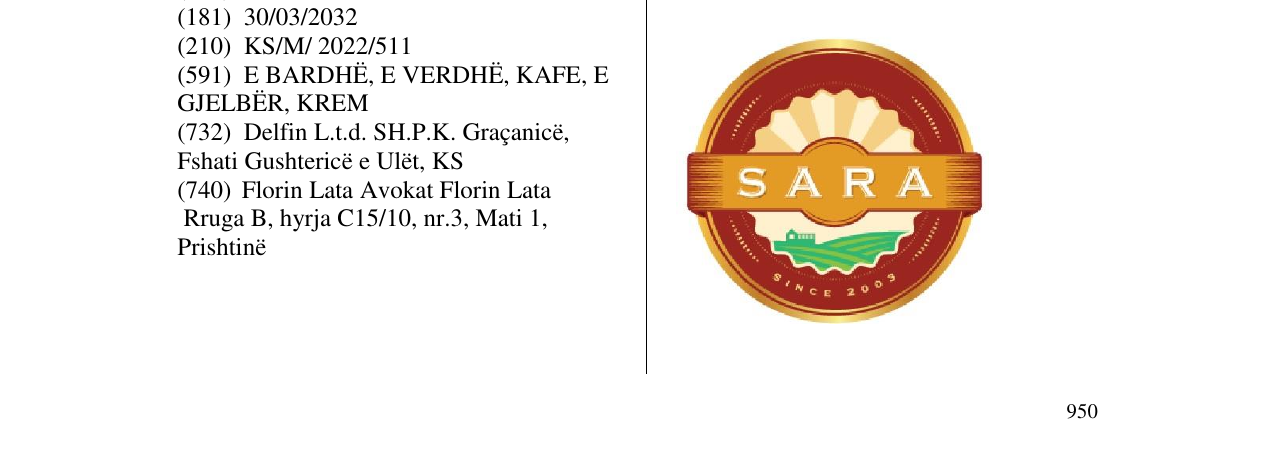 Zëri i markës SARA në buletin