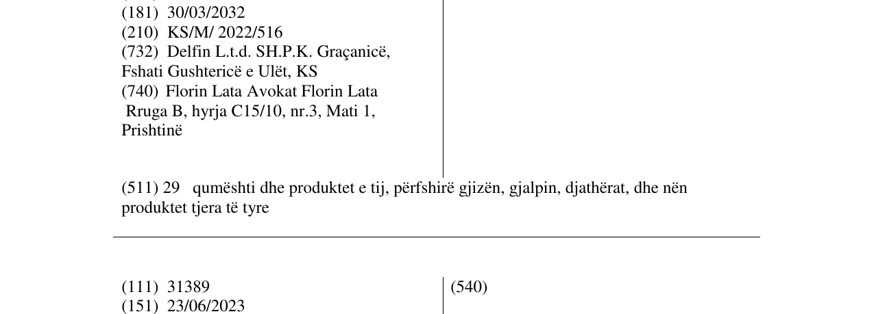 Zëri i markës BIANCO në buletin