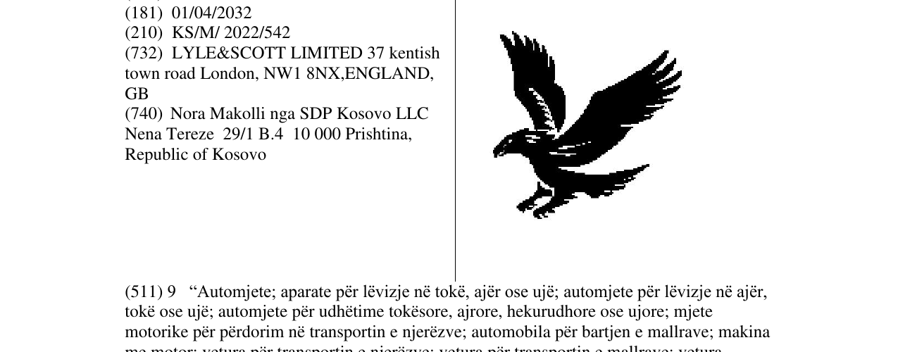 Zëri i markës Markë figurative në buletin