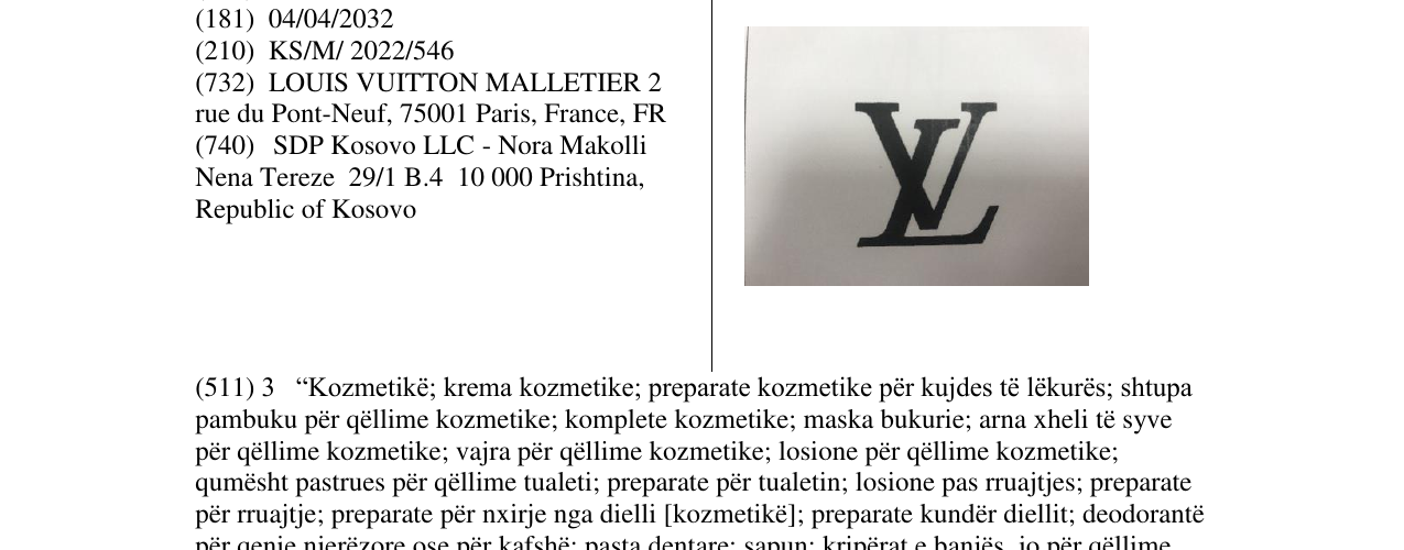 Zëri i markës LV në buletin